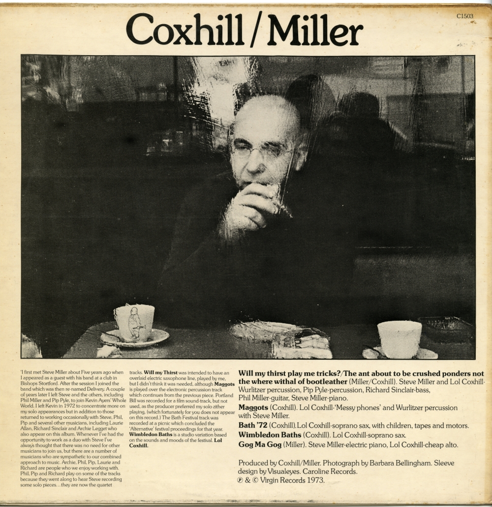 『Coxhill / Miller. Miller / Coxhill.』（1973年、Caroline）02